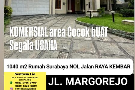 Dijual Rumah Pinggir Jalan Raya Margorejo Dekat A Yani, Raya Jemursari, Jatim Expo, Graha Pena, Surabaya