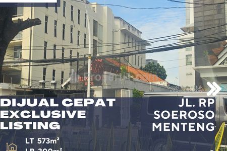 Dijual Exclusive Listing Rumah di Pinggir Jalan Lokasi Prime di Menteng Jakarta Pusat