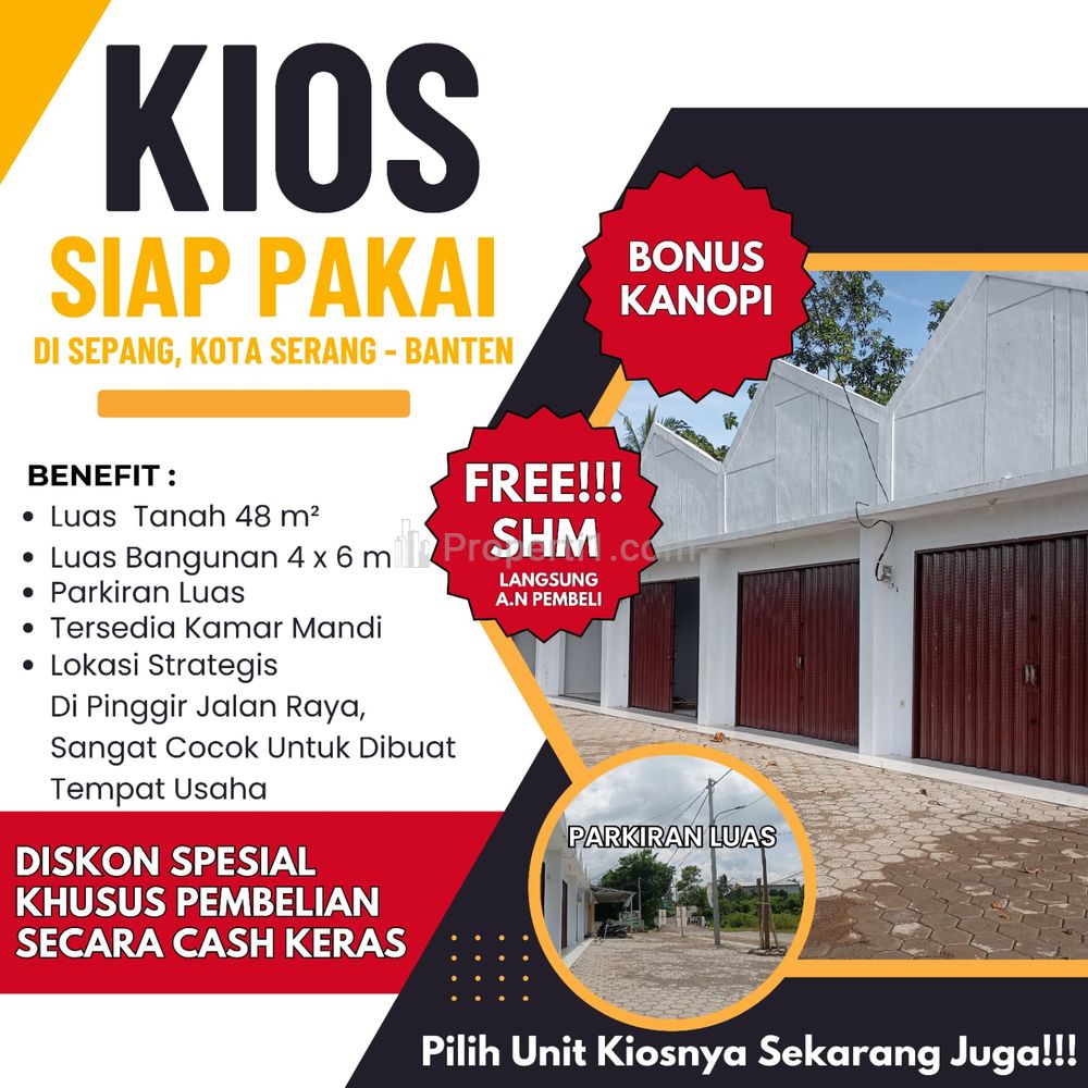 Jual Kios Murah Pinggir Jalan Cor di Sepang Ciracas, Serang, Banten