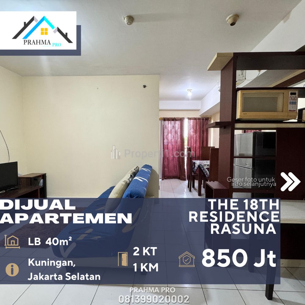 Dijual Murah Apartemen The 18th Residence Rasuna 2BR di Kuningan Jakarta Selatan