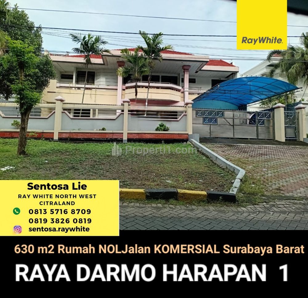 Dijual Rumah Nol Jalan Raya Darmo Harapan 1 Surabaya Strategis Depan Tiera Soho, Hokky Supermarket Buah