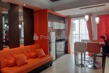 Sewa Apartemen Royal Mediterania Garden Residence Tipe 2+1BR Furnished Luas 53,5m2