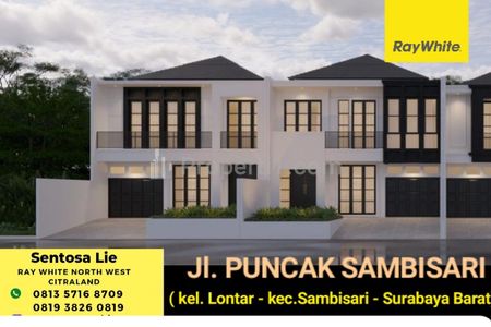 3 Milyar-an Dijual Rumah Baru Puncak Sambisari Surabaya Dekat Pakuwon Mall, Citraland, Darmo Permai