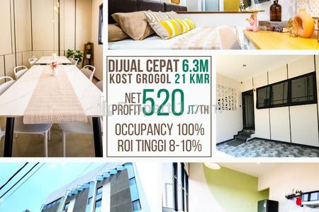 Jual Cepat Rumah Kost 21 Kamar Full Terisi di Muwardi Grogol Jakarta Barat