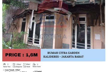 Dijual Rumah Citra Garden, Kalideres - Jakarta Barat