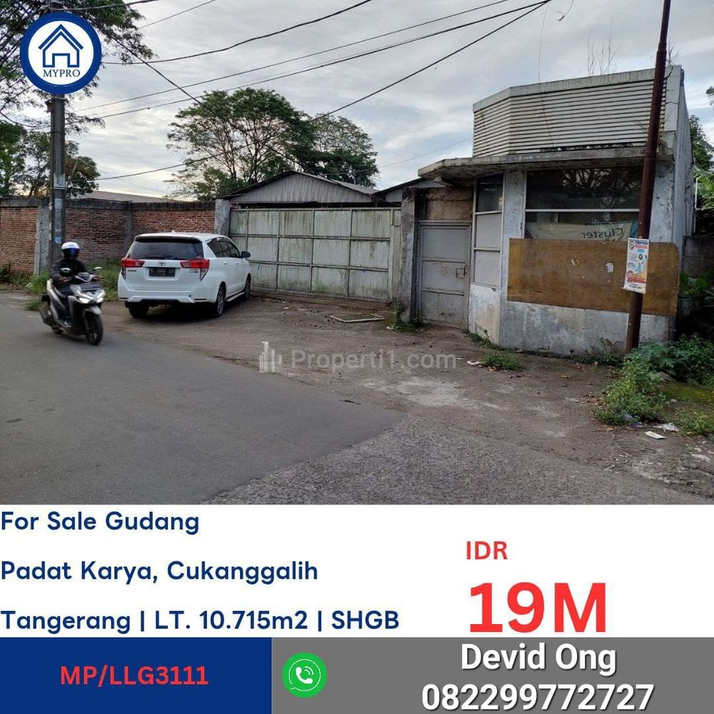 Dijual Gudang MURAH Padat Karya, Tangerang
