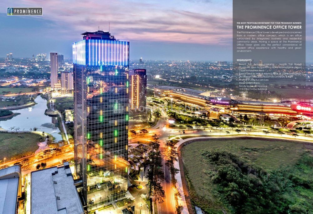 Jual Office Space di The Prominence Office Tower Alam Sutera Tangerang