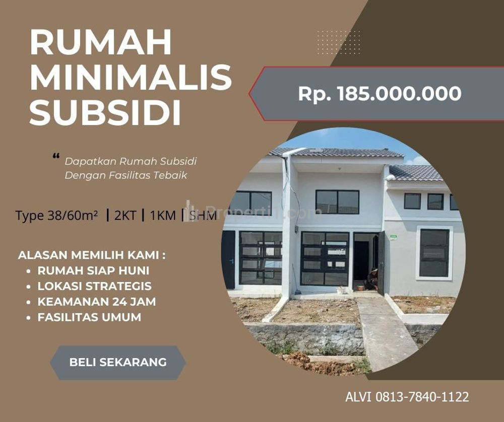 Dijual Rumah Subsidi KPR Syariah Termurah dan Lokasi Terjangkau di Cisoka, Tangerang