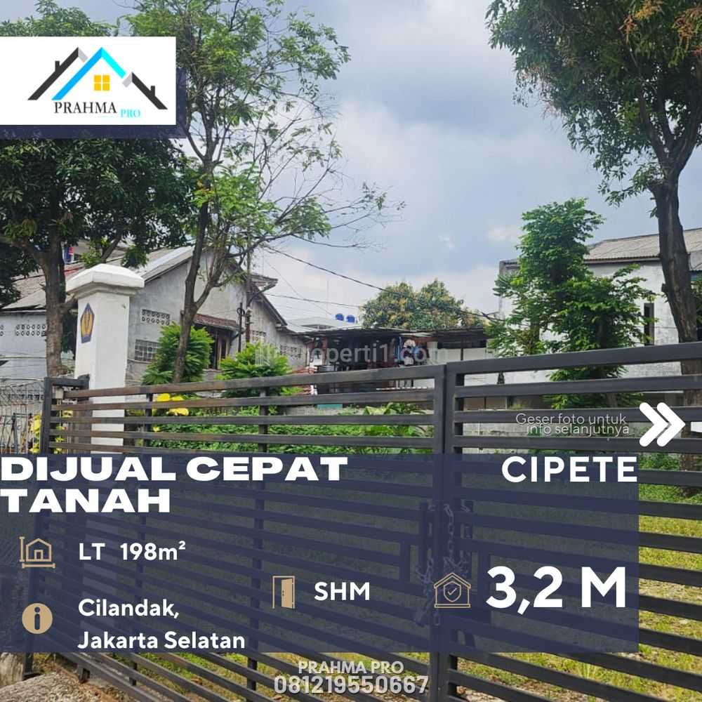 Jual Tanah Kavling Lokasi Sangat Strategis Jarang Ada di Cipete Jakarta Selatan