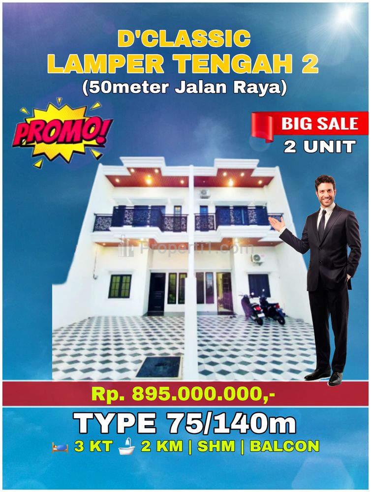 Dijual Segera Harga Promo Rumah Baru 2 Lantai D Classic Lamper Tengah Gayamsari Semarang Selatan