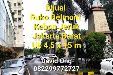 Dijual Ruko Belmont 3 Lantai di Kebon Jeruk, Jakarta Barat
