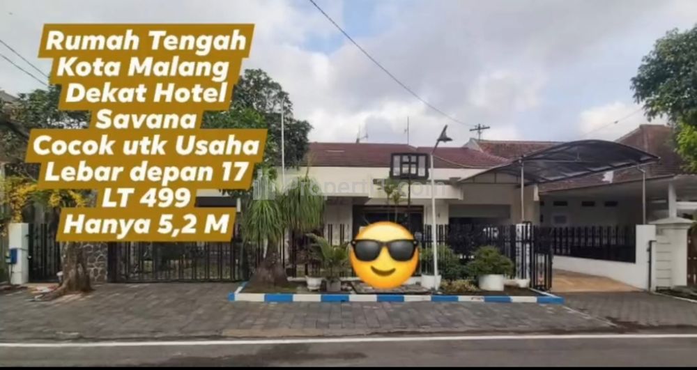 Dijual Rumah di Lowokwaru Tengah Kota Malang, Luas Tanah 499 m2