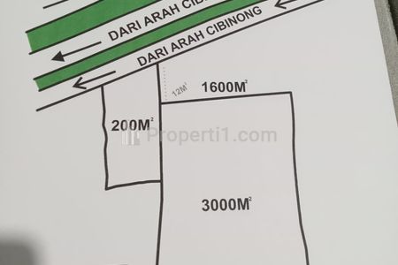 Jual Tanah 5250 m2 Harga Bawah Pasaran Pinggir Jalan Tegar Beriman, Tajurhalang, Bogor