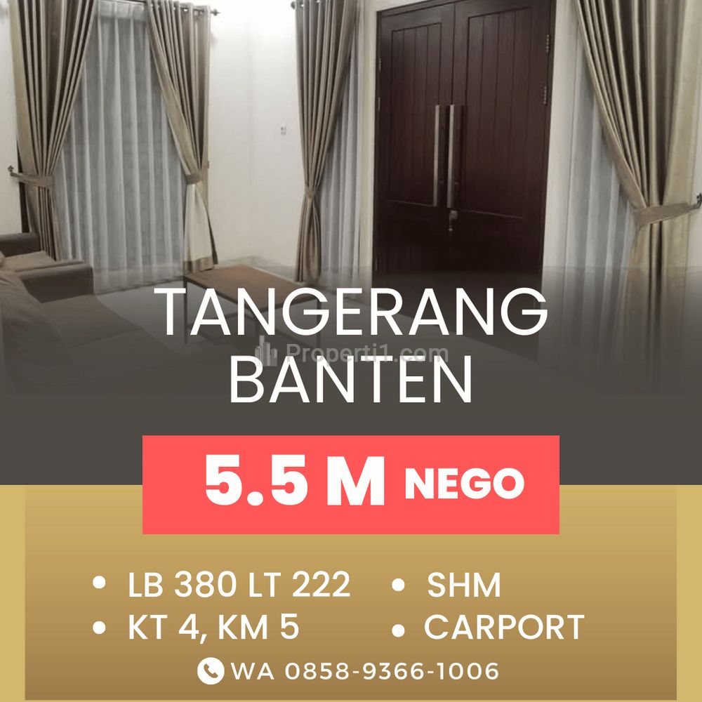 Jual Rumah di Banjar Wijaya Cipondoh Tangerang Banten 3 Lantai Mewah Full Furnished Dekat RSUD Kab Tangerang