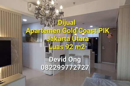 Dijual Apartemen Gold Coast PIK Jakarta Utara Tipe 2BR Full Furnished Luas 92 m2