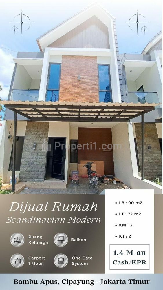 Rumah Dijual Dalam Cluster Baru di Bambu Apus, Cipayung, Jakarta Timur