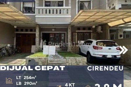 Dijual Rumah Mewah Dalam Perumahan Lokasi Strategis di Cirendeu Tangerang Selatan