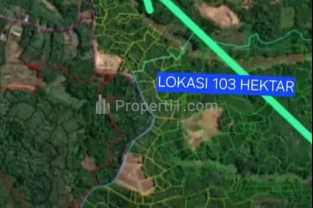 Jual Murah Tanah 103 Hektar untuk Perumahan Subsidi, Pergudangan, Industri di Jasinga, Bogor, Jawa Barat
