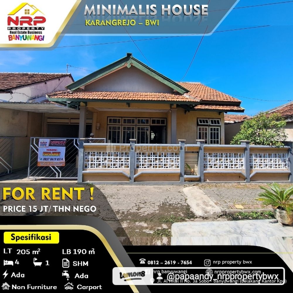Rumah Disewakan di Karangrejo Banyuwangi