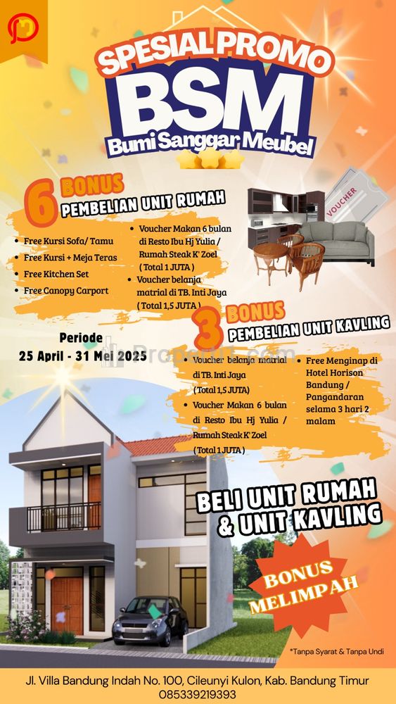 Dijual Rumah KpPR Dekat Wisata Pakuhaji Bandung Barat
