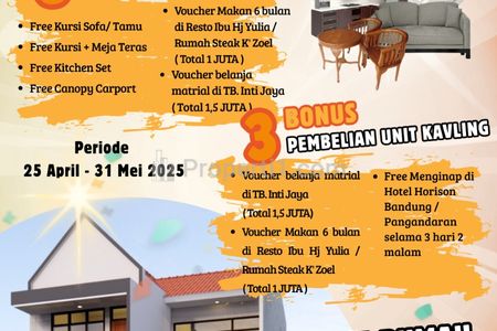 Dijual Rumah KpPR Dekat Wisata Pakuhaji Bandung Barat