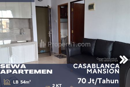 Sewa Apartemen Casablanca Mansion 2BR Lantai 2 Full Furnished di Tebet Jakarta Selatan