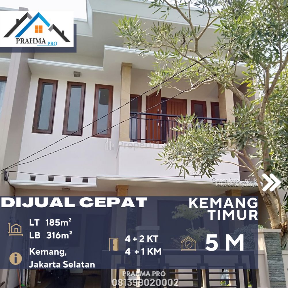 Dijual Rumah Bagus 2 Lantai Siap Huni Harga Mendekati NJOP Turun Harga di Kemang Jakarta Selatan