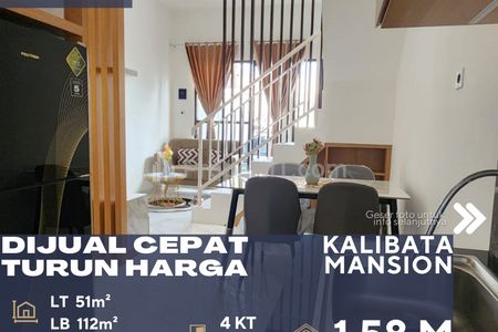 Dijual Rumah Townhouse Full Furnish di Kalibata Jakarta Selatan