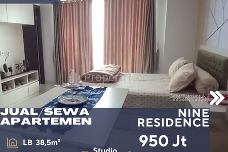 Sewa Apartemen Nine Residence Type Studio Full Furnished di Mampang Jakarta Selatan