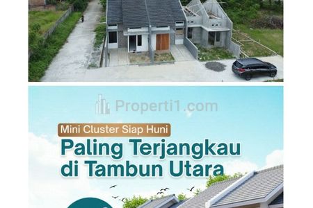 Dijual Rumah Dalam Cluster di Tambun Utara, Bekasi, Booking 3 Juta All In