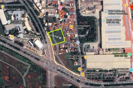 Dijual Kavling Komersial Pinggir Jalan Lokasi Depan IPEKA BSD City Tangerang
