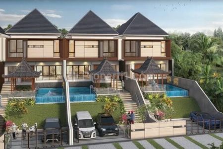 Dijual Rumah Kavling Pesan Bangun di Bangunjiwo Kasihan Bantul, Mewah Lux Design Villa View Sawah Nyaman