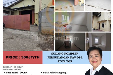 Disewakan Gudang di Komplek Pergudangan Kav DPR, Cipondoh - Tangerang