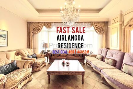 Jual Cepat Apartemen Airlangga Ritz Calton Mega Kuningan, 4+1 BR 440sqm, Furnished & Well Maintained, Ready & Direct Owner 