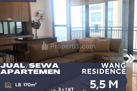 Dijual / Disewakan Apartemen Wang Residence 3+1BR Full Furnish di Kedoya Jakarta Barat