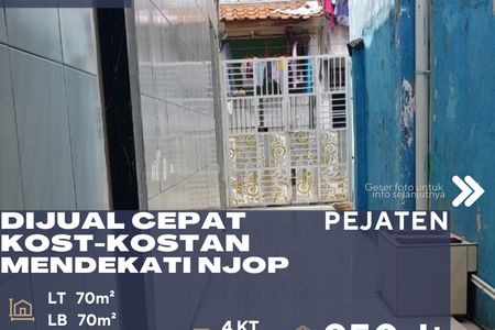 Dijual Rumah Kost-kostan Bebas Banjir Lokasi Strategis Harga Mendekati NJOP di Pejaten Jakarta Selatan