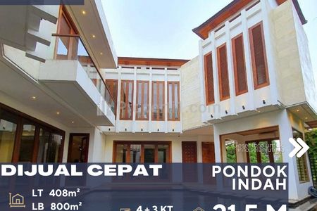 Jual Rumah Lux Tropical Modern with Big Pool di Pondok Indah Jakarta Selatan