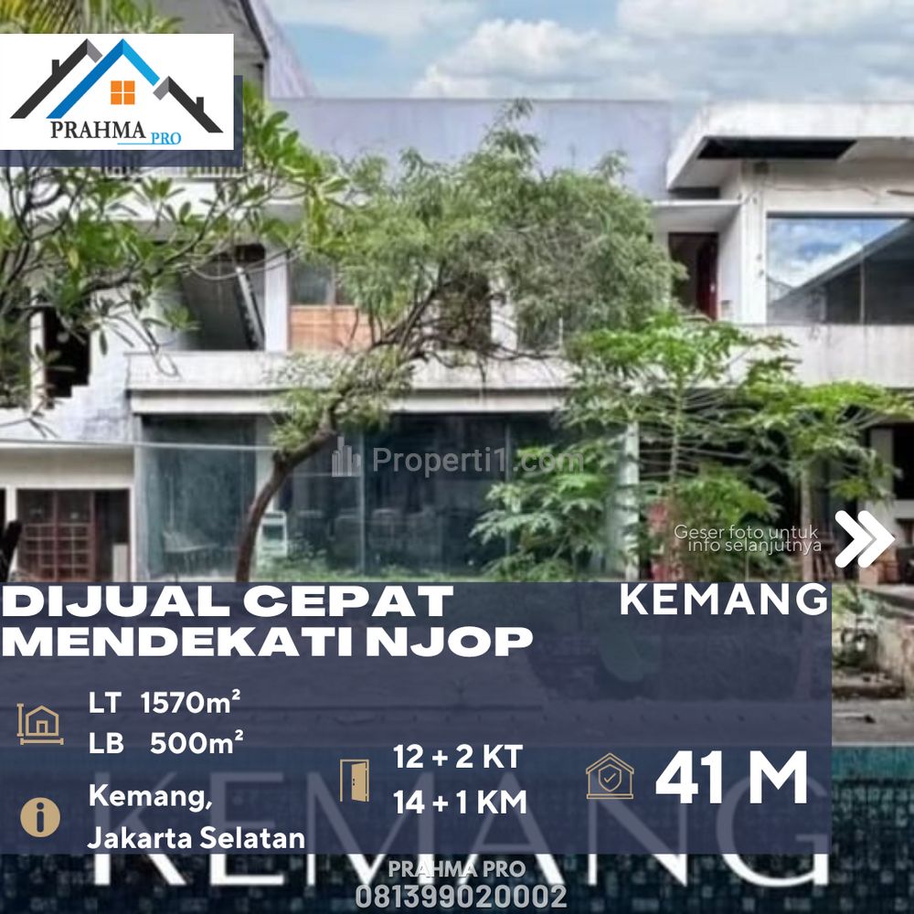 Dijual Rumah Kantor Harga Mendekati NJOP Lokasi Strategis Cocok untuk Kantor dan Kost/Hunian Eksklusif di Kemang Jakarta Selatan