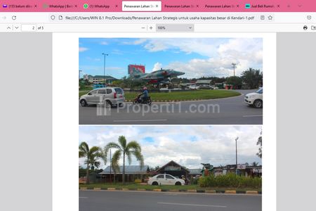 Jual Lahan Komersil Stretegis Depan Bunderan Pesawat Lepo-lepo (Ikonik Kota Kendari) - Sulawesi Tenggara