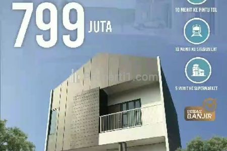 Dijual Rumah Strategis di Rawalumbu Dekat Stasiun LRT Bekasi Timur