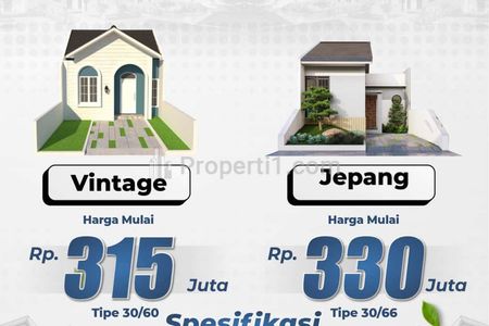 Dijual Rumah Model Jepang di Komplek Islamic Green Garden, Nagreg, Bandung
