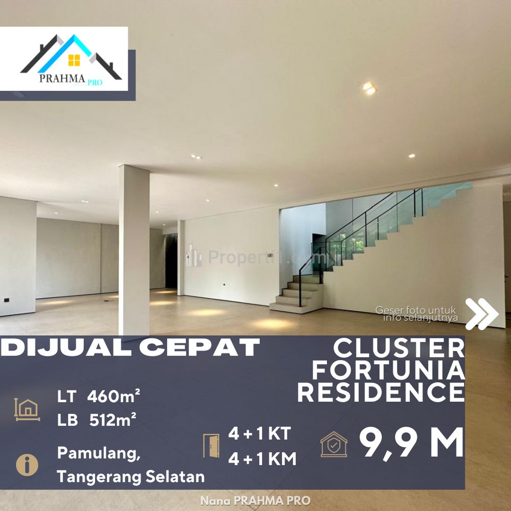 Dijual Rumah Mewah 2 Lantai Siap Huni Dalam Cluster di Pamulang Tangerang Selatan