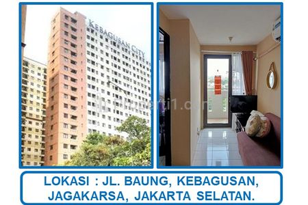 Jual Cepat Apartemen Kebagusan City Tipe 1 Bedroom Semi Furnished