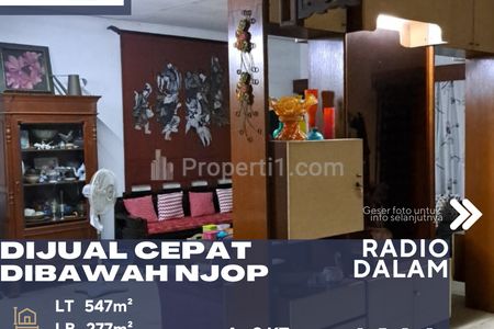 Dijual Rumah Lama Hitung Tanah Harga di Bawah NJOP Lokasi Strategis di Radio Dalam Jakarta Selatan