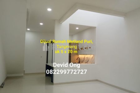 Dijual Rumah BARU Metland Puri Luas 100 m2 di Tangerang