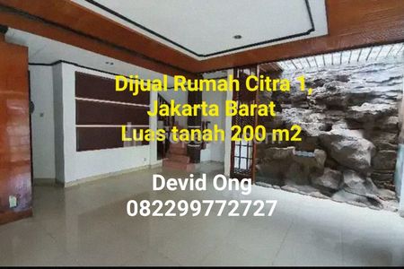 Dijual Rumah CItra 1 Harga MURAH di Jakarta Barat