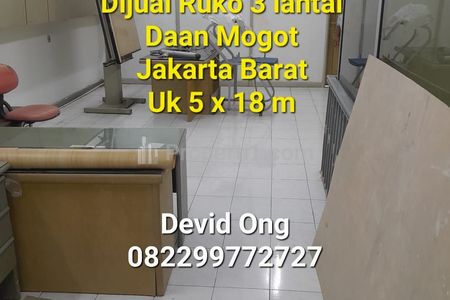 Dijual Ruko Daan Mogot 3 Lantai di Gang Macan Jakarta Barat