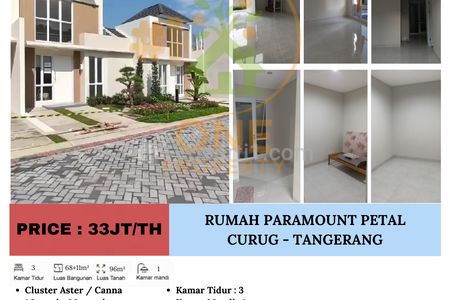 Disewakan Rumah Paramount Petals, Curug - Tangerang