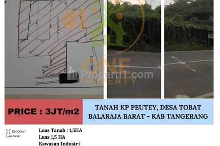 Dijual Tanah Kavling Kp. Peutey, Desa Tobat, Kec. Balaraja Barat - Kab Tangerang