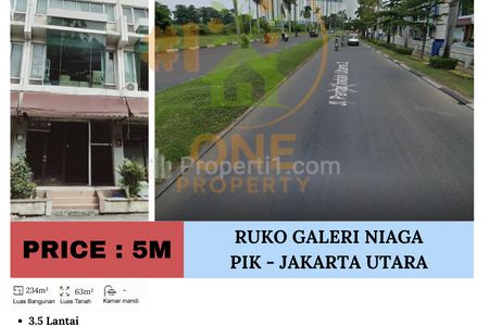 Dijual Ruko Galeri Niaga, PIK - Jakarta Utara